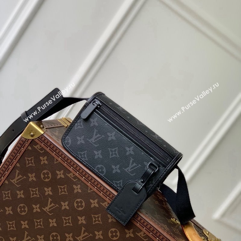 Louis Vuitton Mens Bosphore Wearable Wallet Mini Bag in Black Monogram Eclipse Canvas 2024 M12599 (KI-241105030)