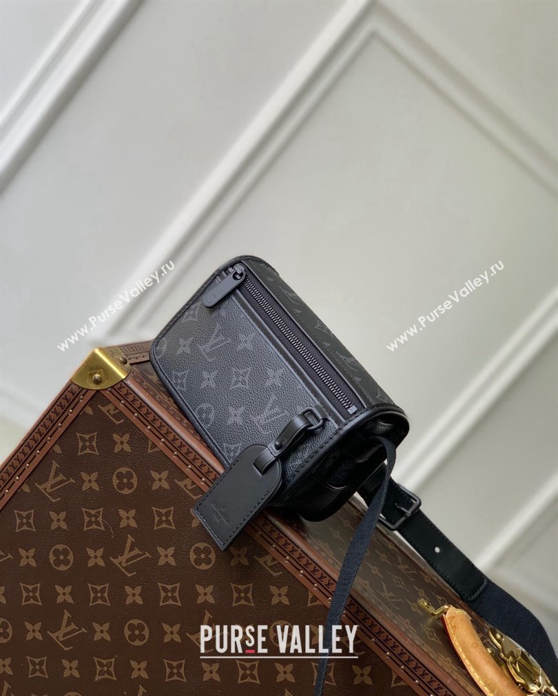 Louis Vuitton Mens Bosphore Wearable Wallet Mini Bag in Black Monogram Eclipse Canvas 2024 M12599 (KI-241105030)