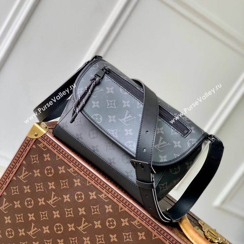 Louis Vuitton Mens Pulse Messenger Bag in Black Monogram Eclipse Canvas 2024 M12681 (KI-241105031)