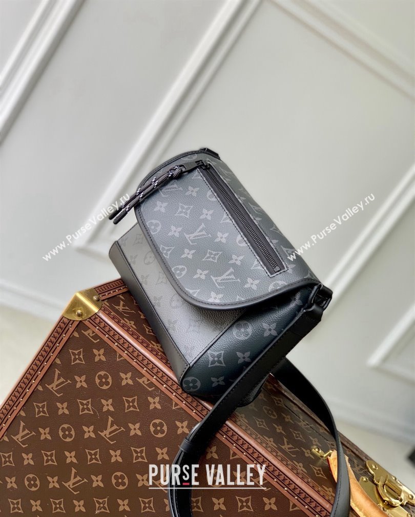 Louis Vuitton Mens Pulse Messenger Bag in Black Monogram Eclipse Canvas 2024 M12681 (KI-241105031)