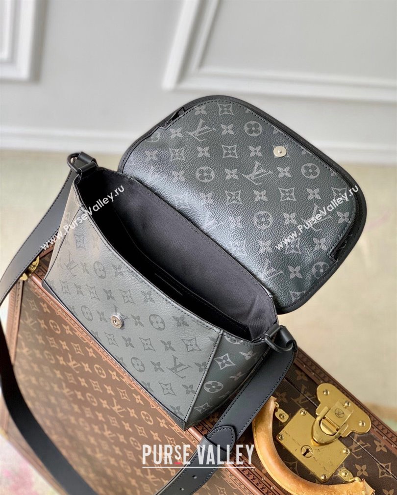 Louis Vuitton Mens Pulse Messenger Bag in Black Monogram Eclipse Canvas 2024 M12681 (KI-241105031)