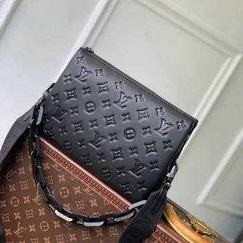 Louis Vuitton Men Coussin PM bag in All Black Matte Lambskin Leather M11370 2024 (KI-241105045)