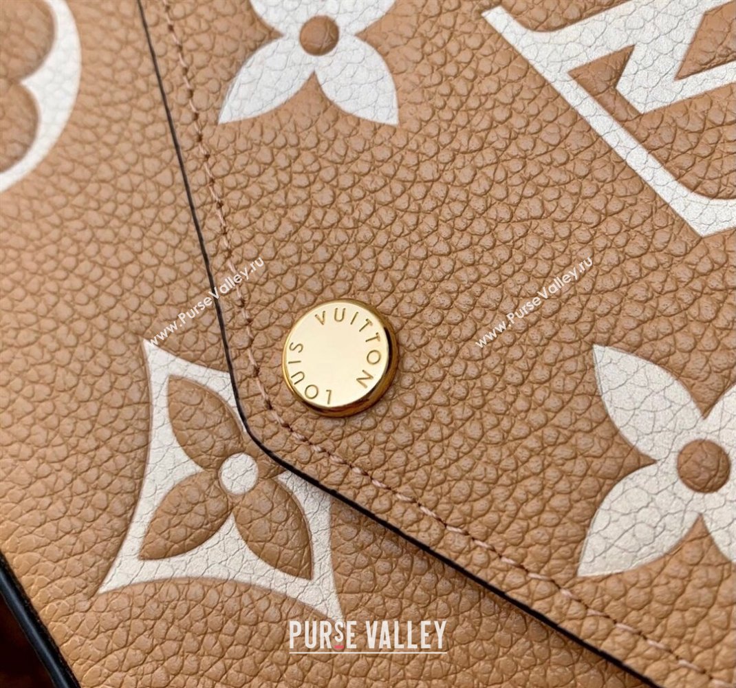 Louis Vuitton Felicie Pochette Mini bag in Monogram Empreinte Leather M12754 Beige/White 2024 (KI-241105071)