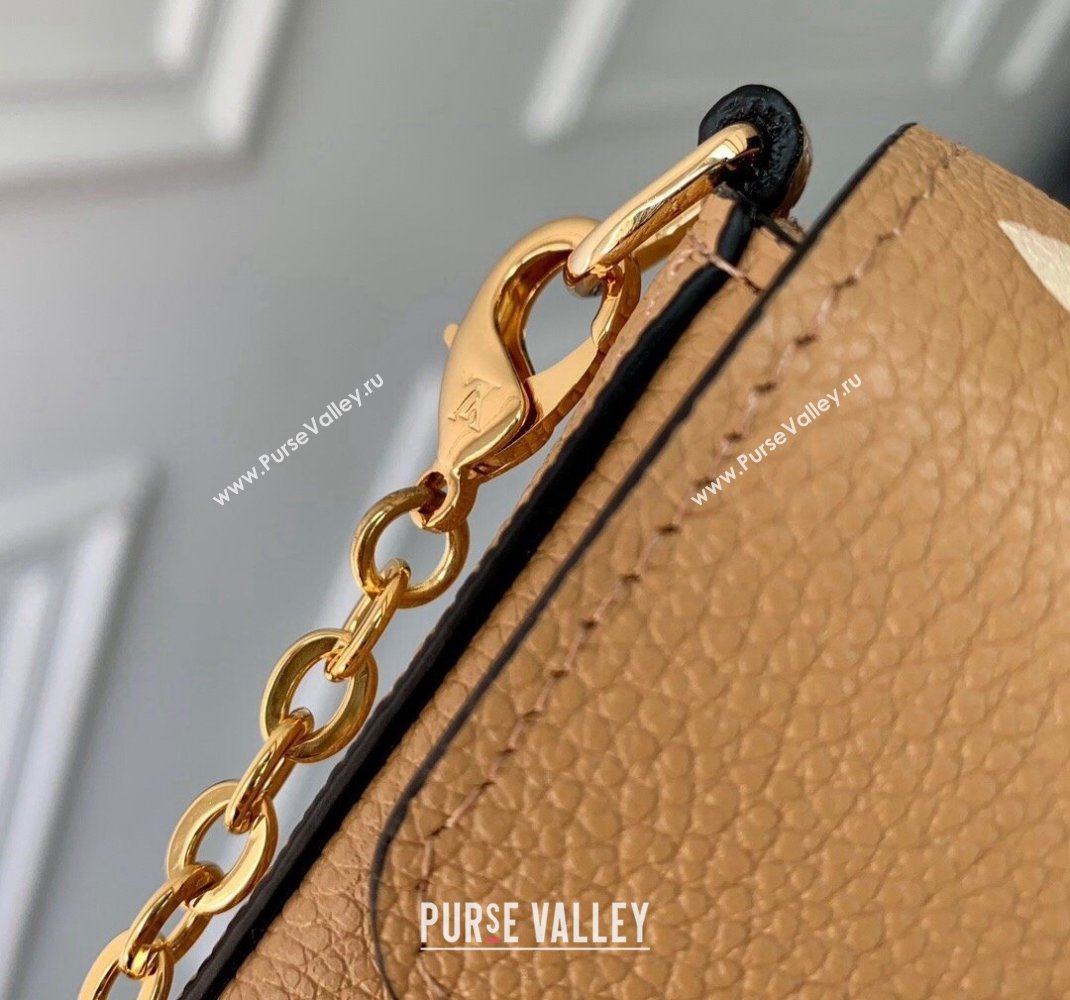 Louis Vuitton Felicie Pochette Mini bag in Monogram Empreinte Leather M12754 Beige/White 2024 (KI-241105071)