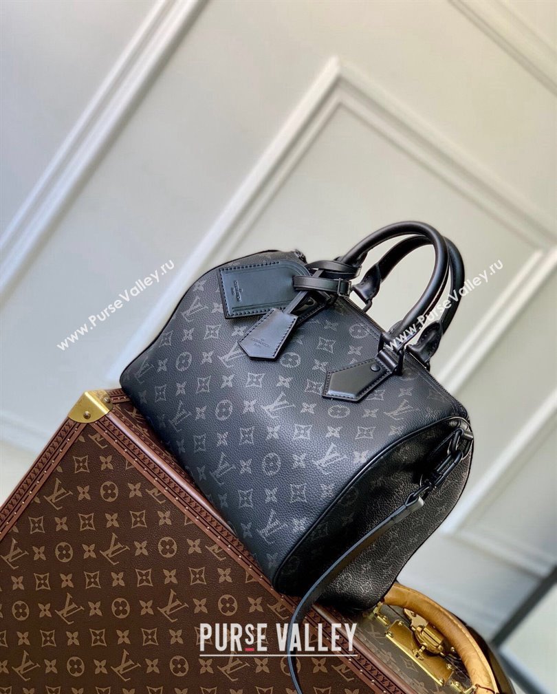 Louis Vuitton Speedy Soft 30 bag in Black Monogram Eclipse Canvas 2024 M21108 (KI-241105017)