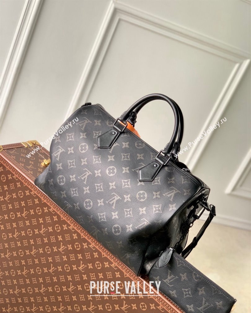 Louis Vuitton RUNWAY Speedy P9 Bandouliere 40 Bag in Black Monogram Eclipse Canvas M24419 2024 (KI-241105018)