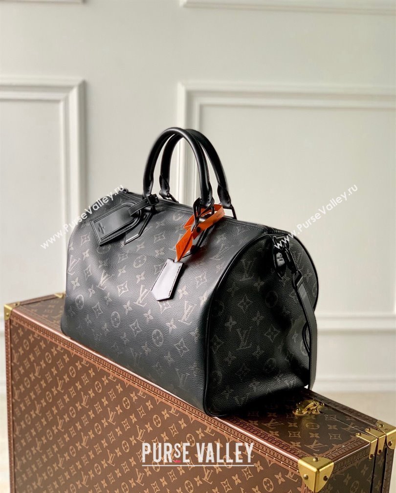 Louis Vuitton RUNWAY Speedy P9 Bandouliere 40 Bag in Black Monogram Eclipse Canvas M24419 2024 (KI-241105018)