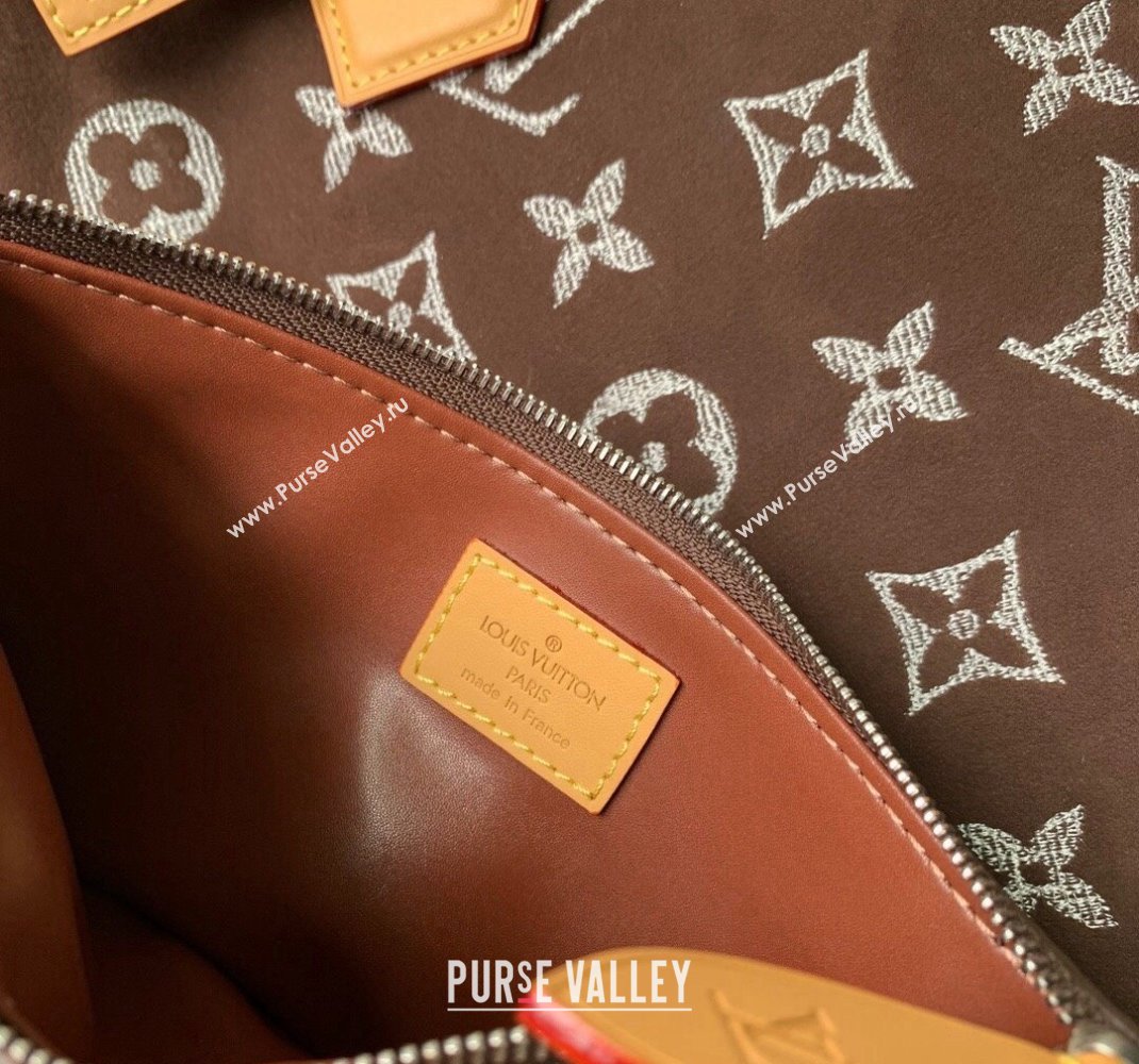 Louis Vuitton RUNWAY Speedy P9 Bandouliere 40 Bag in Brown Monogram Suede M24428 2024 (KI-241105019)