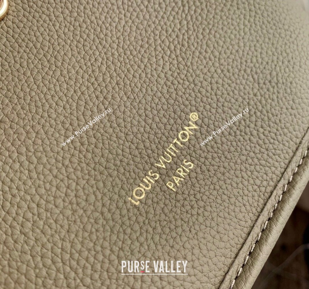 Louis Vuitton Neverfull Inside Out BB Tote Bag M12109 Dark fango Grey Leather/Monogram Canvas 2024 (KI-241105049)