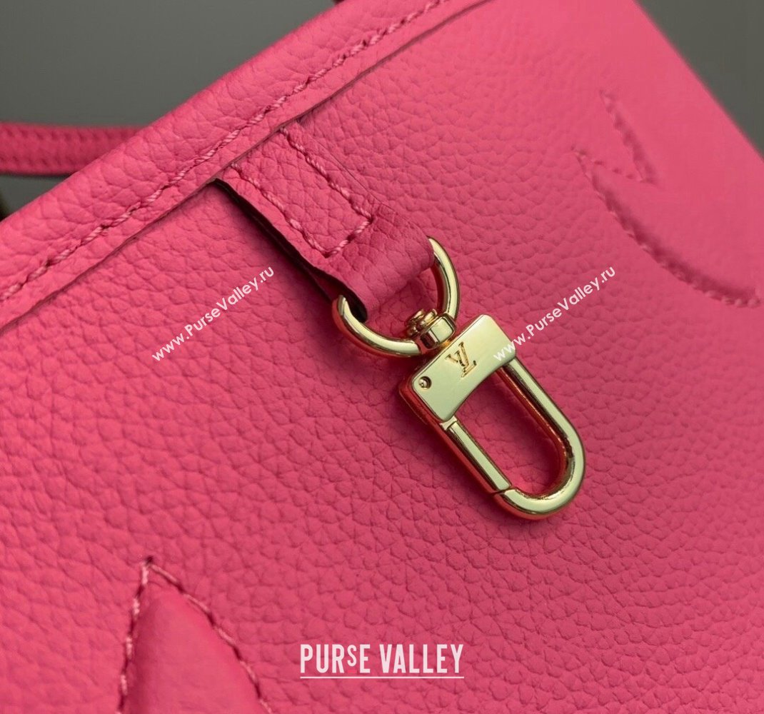 Louis Vuitton Neverfull Inside Out BB Tote Bag M12106 Rose Pondichery Pink Leather/Monogram Canvas 2024 (KI-241105051)