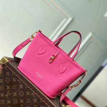 Louis Vuitton Neverfull Inside Out BB Tote Bag M12106 Rose Pondichery Pink Leather/Monogram Canvas 2024 (KI-241105051)