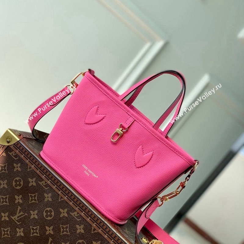 Louis Vuitton Neverfull Inside Out BB Tote Bag M12106 Rose Pondichery Pink Leather/Monogram Canvas 2024 (KI-241105051)