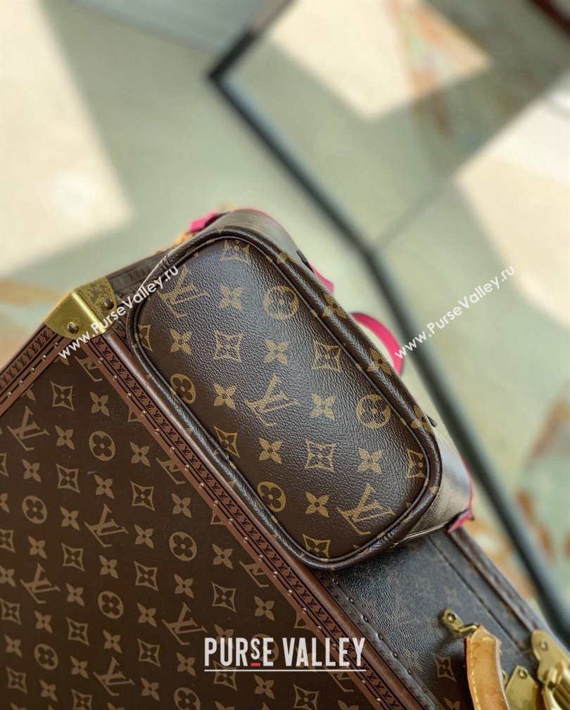 Louis Vuitton Neverfull Inside Out BB Tote Bag M12106 Rose Pondichery Pink Leather/Monogram Canvas 2024 (KI-241105051)