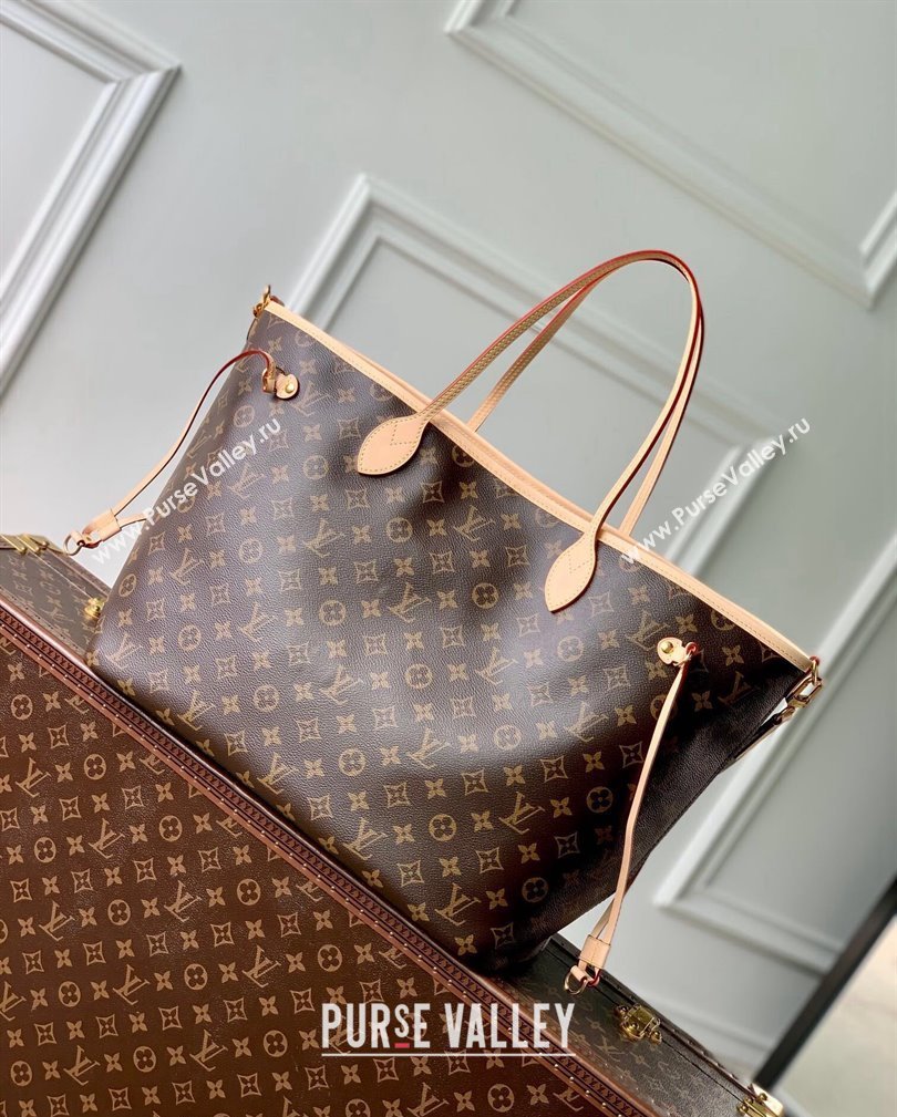 Louis Vuitton Neverfull Bandouliere Inside Out GM Tote bag M11948 Beige Textile/Monogram Canvas 2024 (KI-241105053)