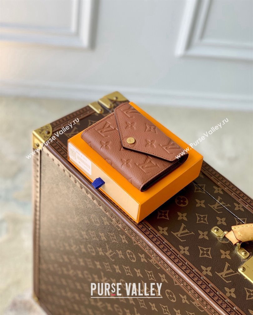 Louis Vuitton Victorine Wallet in Monogram Empreinte Leather M11988 Cognac Brown 2024 (KI-241105066)