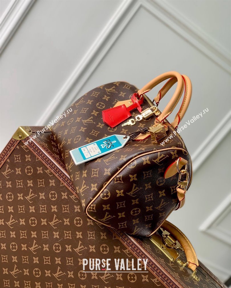 Louis Vuitton Speedy Soft 30 Crafty Bag Monogram Red Canvas M11945 2024 (KI-241105015)