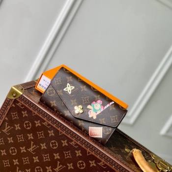 Louis Vuitton Sarah Wallet in Vivienne Print Monogram Canvas M12207 2024 Candy Factory Collection (KI-241105083)