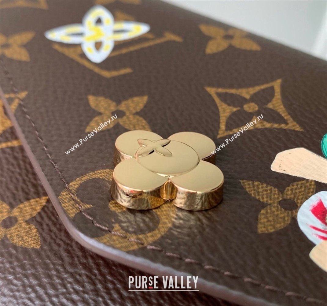 Louis Vuitton Sarah Wallet in Vivienne Print Monogram Canvas M12207 2024 Candy Factory Collection (KI-241105083)