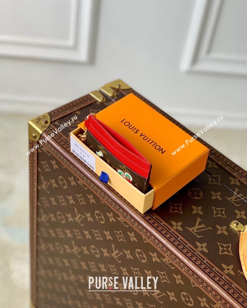 Louis Vuitton LV Charms Card Holder Wallet in Vivienne Print Monogram Canvas M12215 2024 Candy Factory Collection (KI-241105090)