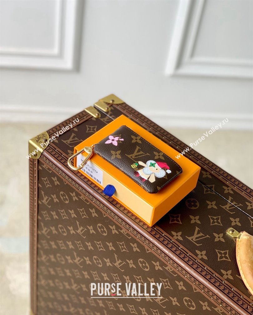 Louis Vuitton Key Pouch in Vivienne Print Monogram Canvas M12217 2024 Candy Factory Collection (KI-241105092)