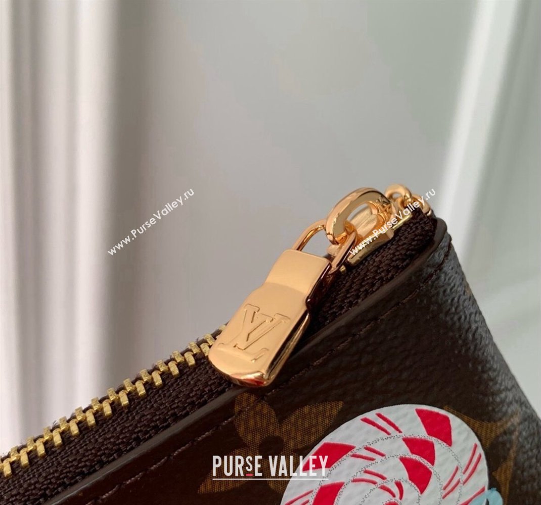 Louis Vuitton Key Pouch in Vivienne Print Monogram Canvas M12217 2024 Candy Factory Collection (KI-241105092)