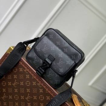 Louis Vuitton Mens Getaway Messenger Mini Bag in Black Monogram Eclipse Canvas 2024 M12518 (KI-241105032)