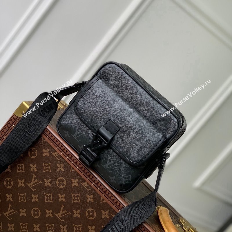 Louis Vuitton Mens Getaway Messenger Mini Bag in Black Monogram Eclipse Canvas 2024 M12518 (KI-241105032)