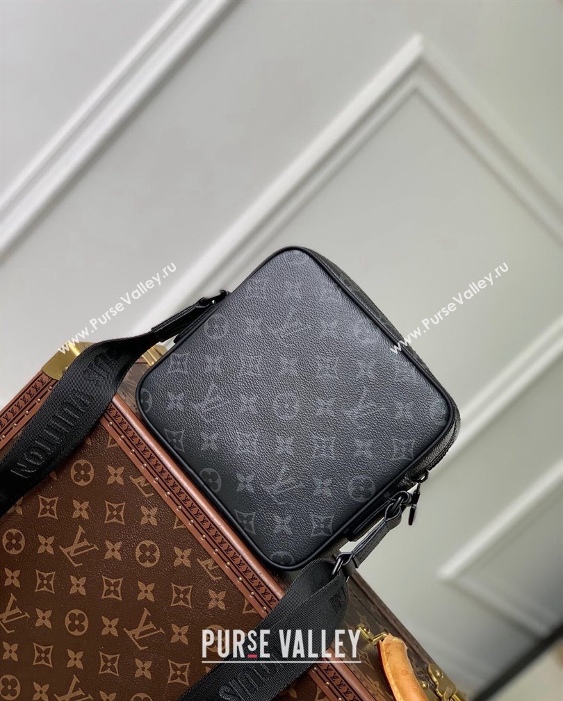 Louis Vuitton Mens Getaway Messenger Mini Bag in Black Monogram Eclipse Canvas 2024 M12518 (KI-241105032)