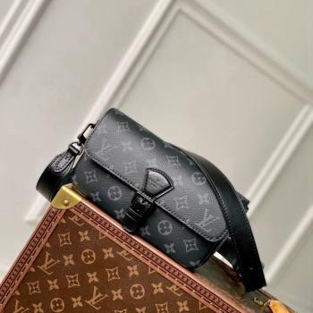 Louis Vuitton Mens Montsouris Wearable Wallet Bag in Black Monogram Eclipse Canvas 2024 M83567 (KI-241105037)