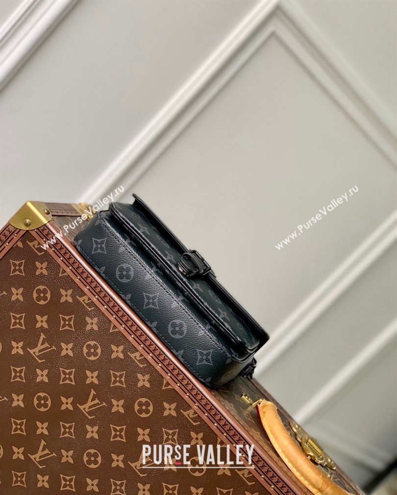 Louis Vuitton Mens Montsouris Wearable Wallet Bag in Black Monogram Eclipse Canvas 2024 M83567 (KI-241105037)