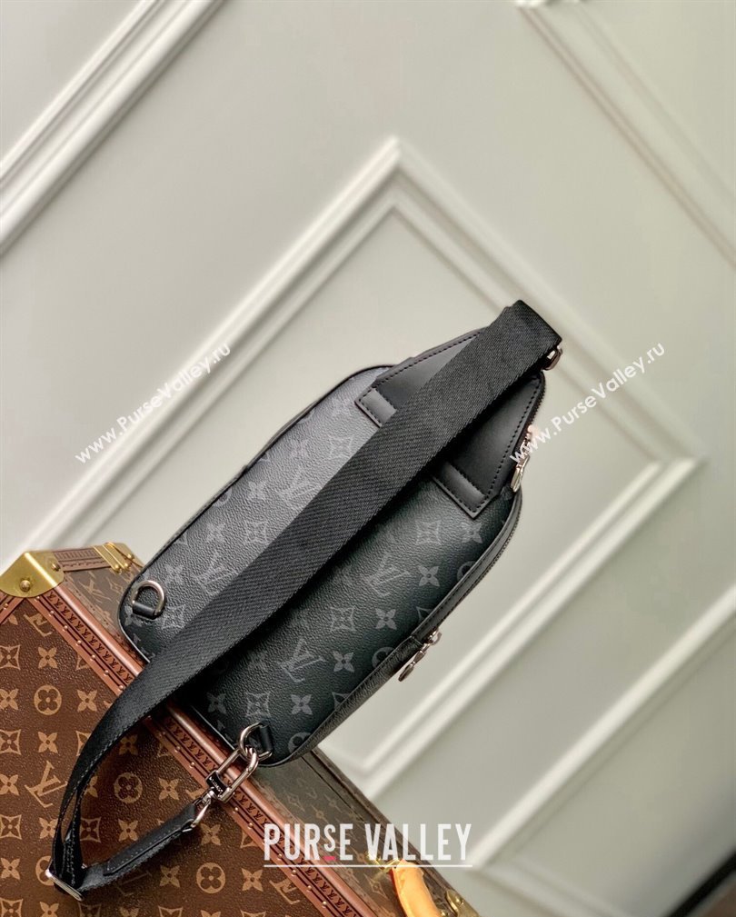 Louis Vuitton Mens Avenue Slingbag PM Bag in Black Monogram Eclipse Canvas 2024 M47137 (KI-241105038)