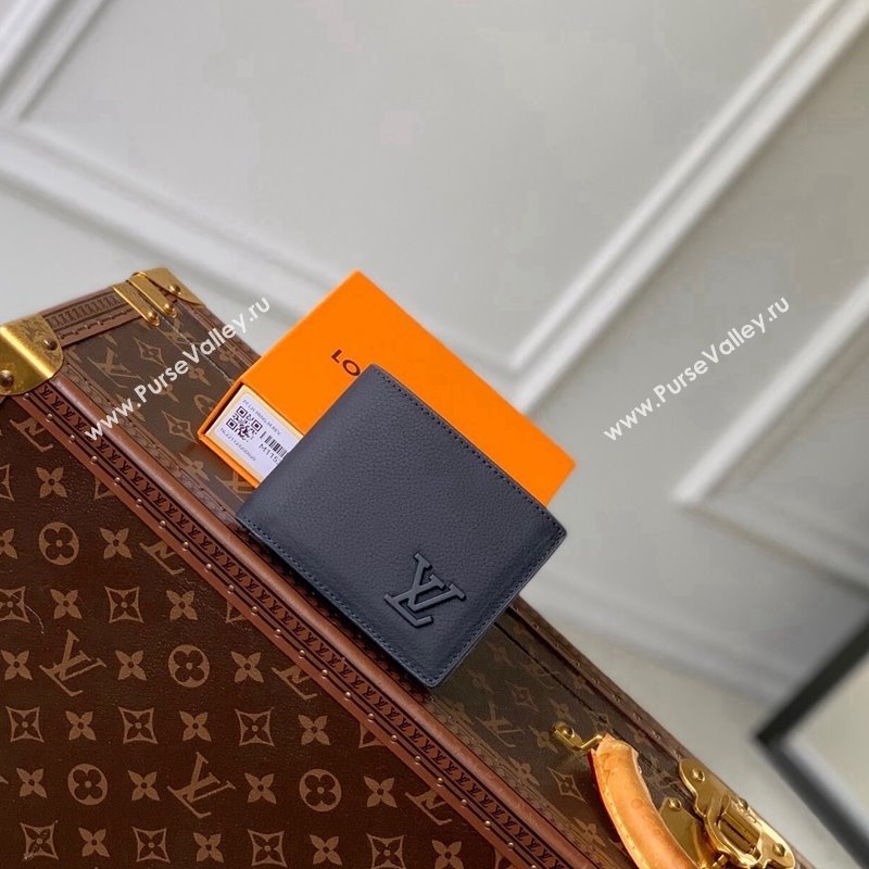 Louis Vuitton Multiple Wallet in LV Aerogram Leather M11531 Ink Blue 2024 (KI-241105076)