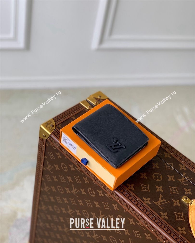 Louis Vuitton Multiple Wallet in LV Aerogram Leather M11531 Ink Blue 2024 (KI-241105076)