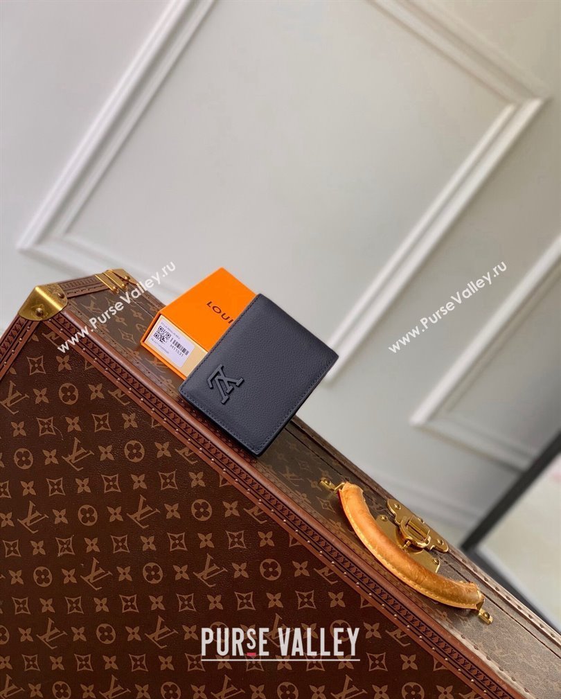 Louis Vuitton Multiple Wallet in LV Aerogram Leather M11531 Ink Blue 2024 (KI-241105076)