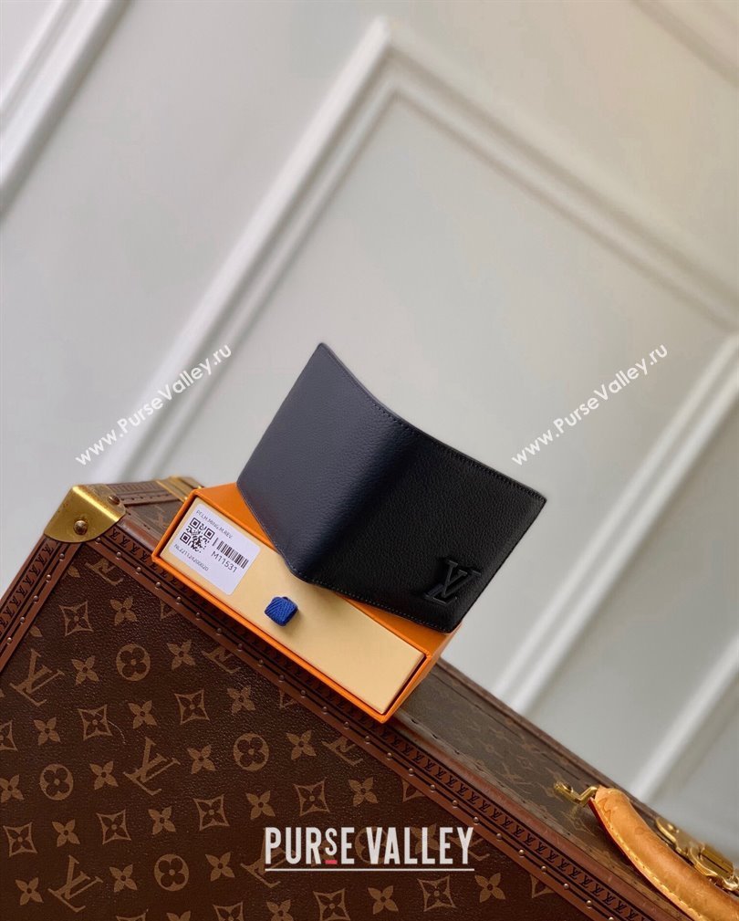 Louis Vuitton Multiple Wallet in LV Aerogram Leather M11531 Ink Blue 2024 (KI-241105076)