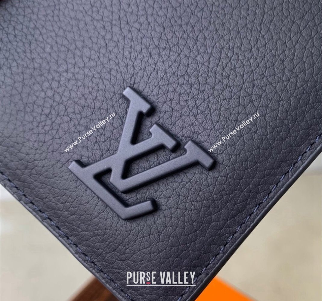 Louis Vuitton Multiple Wallet in LV Aerogram Leather M11531 Ink Blue 2024 (KI-241105076)