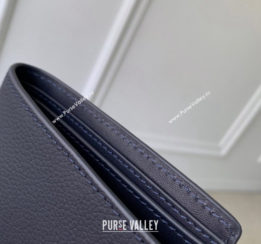 Louis Vuitton Multiple Wallet in LV Aerogram Leather M11531 Ink Blue 2024 (KI-241105076)