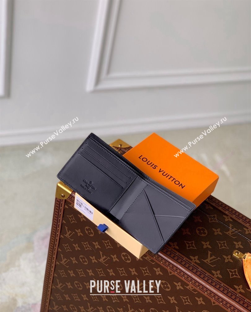 Louis Vuitton Multiple Wallet in LV Aerogram Leather M11531 Ink Blue 2024 (KI-241105076)