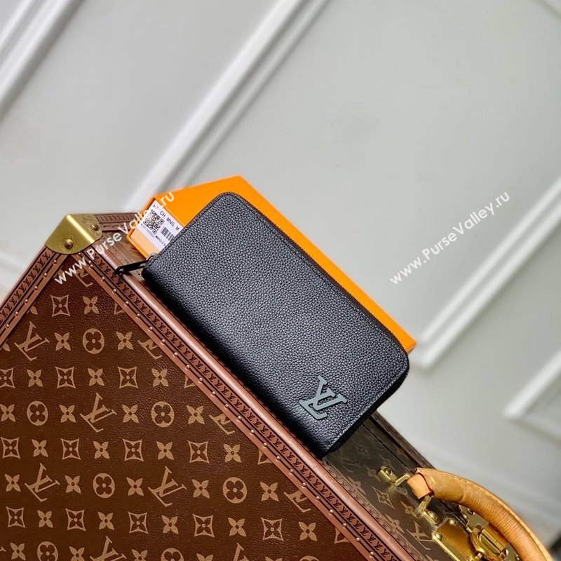 Louis Vuitton Zippy Wallet Horizontal in LV Aerogram Leather M80334 Black 2024 (KI-241105078)