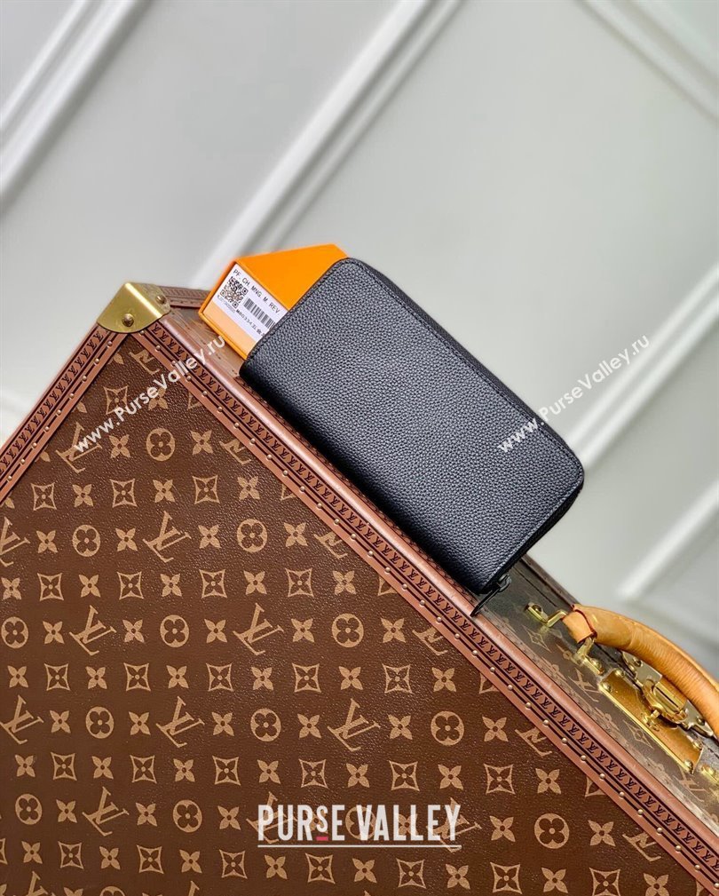 Louis Vuitton Zippy Wallet Horizontal in LV Aerogram Leather M80334 Black 2024 (KI-241105078)