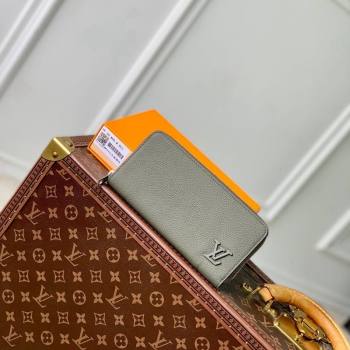 Louis Vuitton Zippy Wallet Horizontal in LV Aerogram Leather M80334 Green 2024 (KI-241105079)