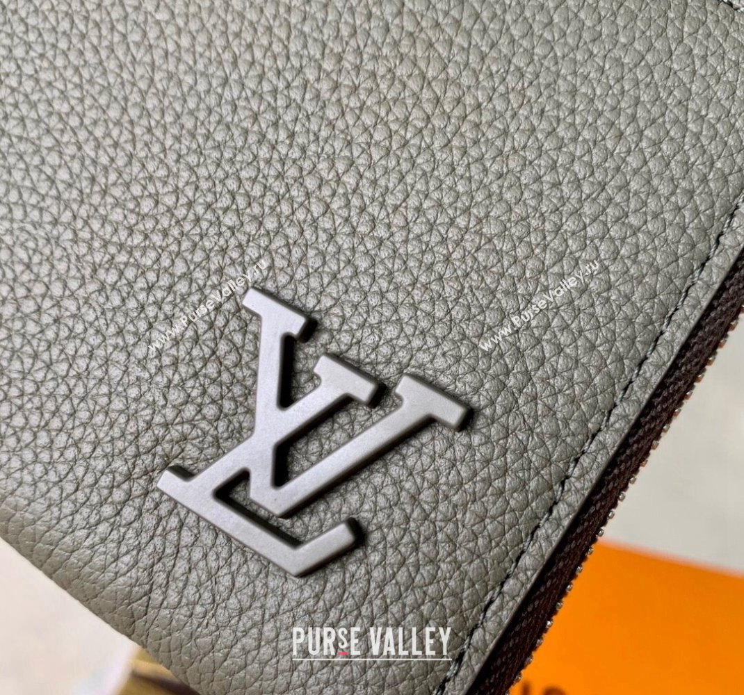 Louis Vuitton Zippy Wallet Horizontal in LV Aerogram Leather M80334 Green 2024 (KI-241105079)