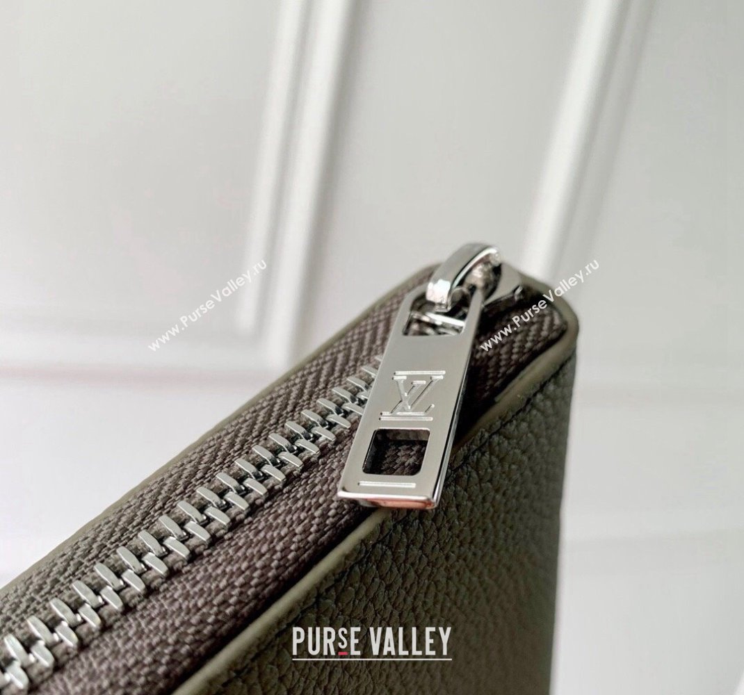 Louis Vuitton Zippy Wallet Horizontal in LV Aerogram Leather M80334 Green 2024 (KI-241105079)