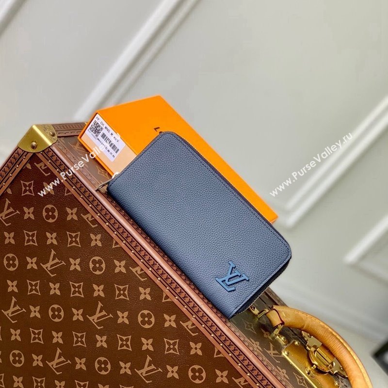 Louis Vuitton Zippy Wallet Horizontal in LV Aerogram Leather M80334 Ink Blue 2024 (KI-241105080)