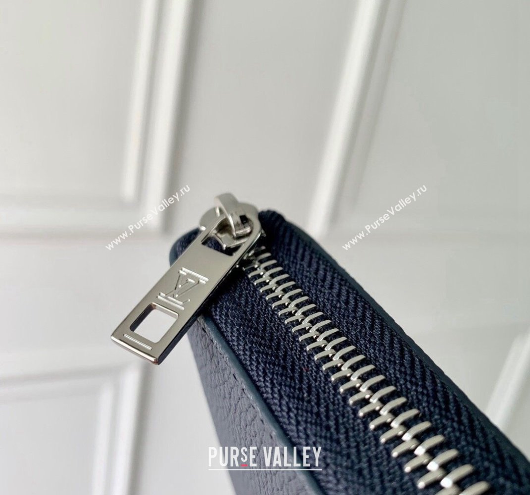 Louis Vuitton Zippy Wallet Horizontal in LV Aerogram Leather M80334 Ink Blue 2024 (KI-241105080)