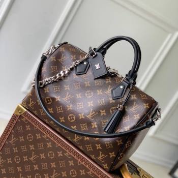 Louis Vuitton Speedy Soft 30 Dark Bag Monogram Black Canvas M12243 2024 (KI-241105014)