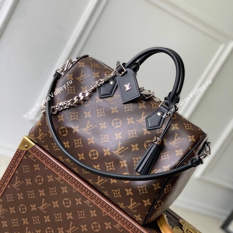 Louis Vuitton Speedy Soft 30 Dark Bag Monogram Black Canvas M12243 2024 (KI-241105014)