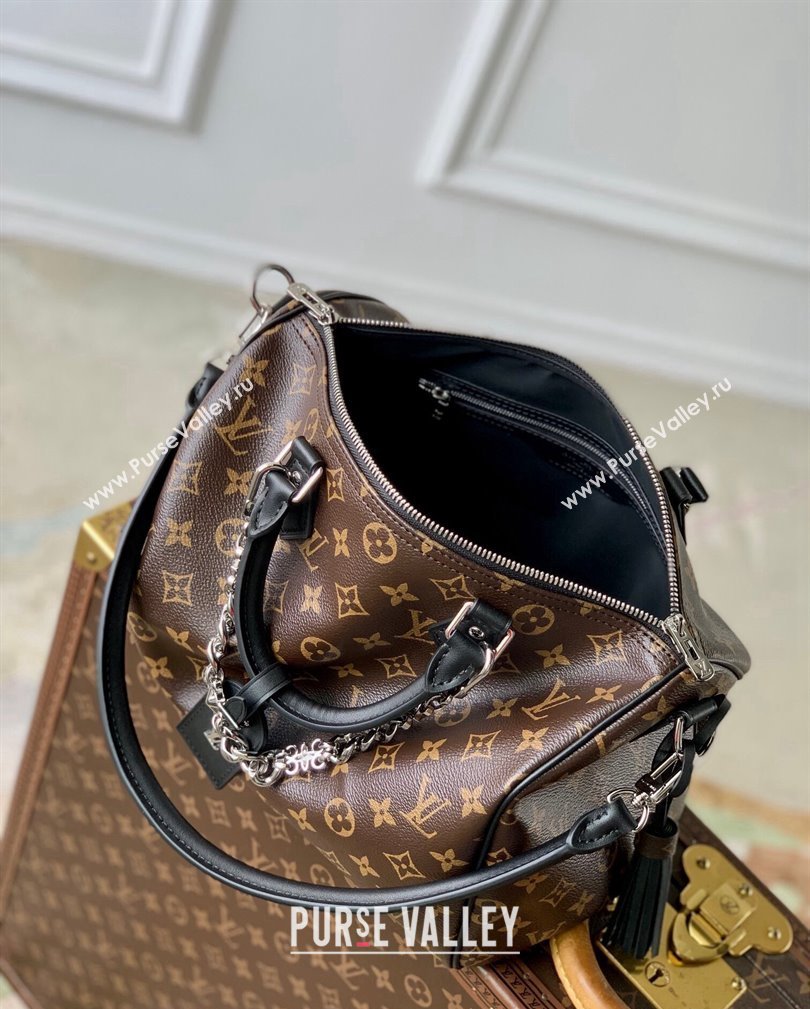 Louis Vuitton Speedy Soft 30 Dark Bag Monogram Black Canvas M12243 2024 (KI-241105014)