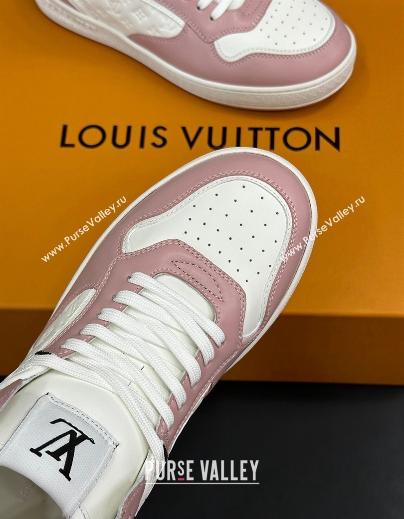 Louis Vuitton LV Stadium Mid Top Sneakers in Monogram-Debossed Leather Pink 2024 1ADCP5 (KL-241114066)