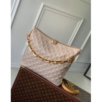 Louis Vuitton Coussin Hobo MM Bag in Monogram Leather M12071 Galet Grey 2024 (KI-241209069)